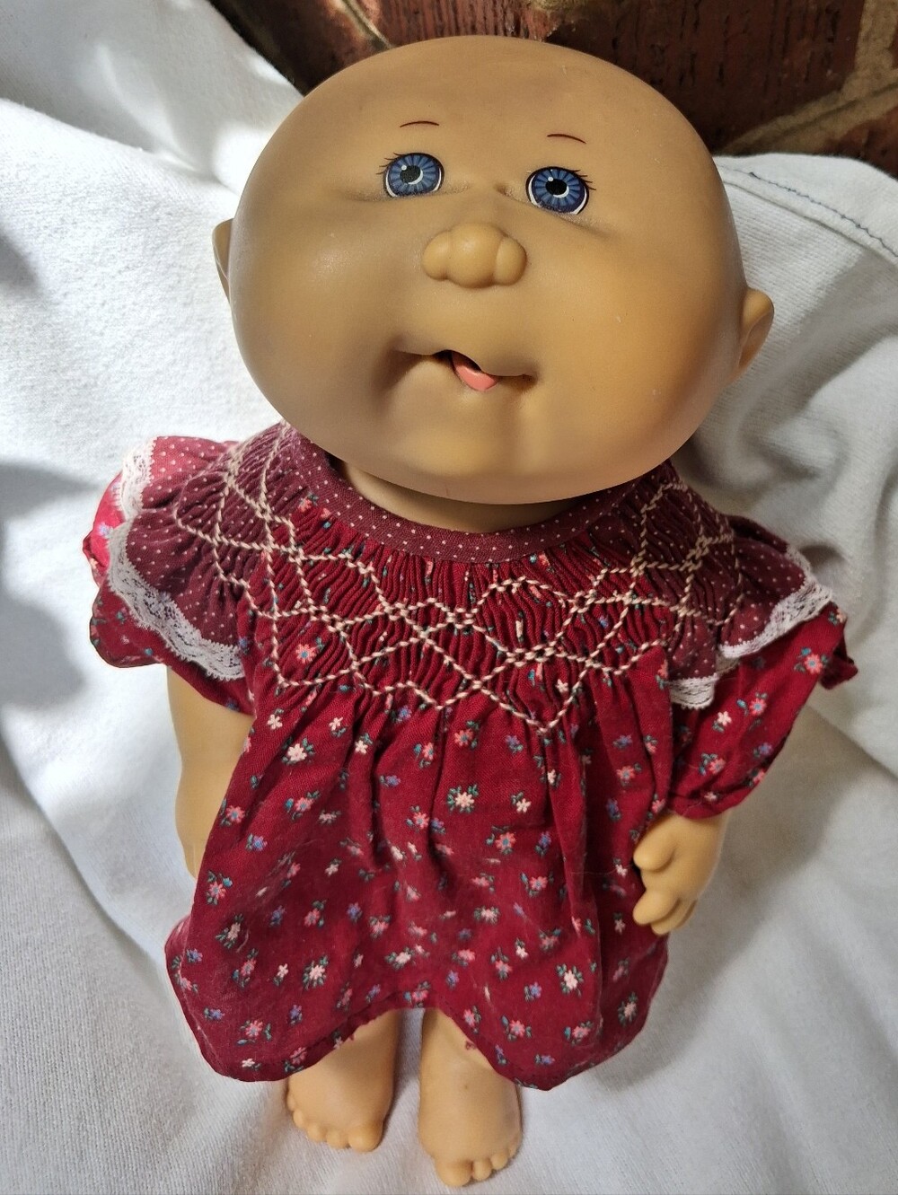 VTG Mattel 1995 Cabbage Patch kids Baby Doll Violet Eyes Hard Plastic 11…